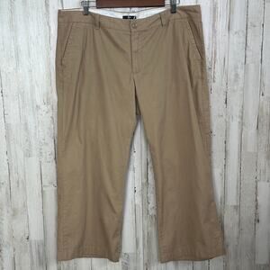Gap Cotton Classic Khaki Pants Sz 16 Short Celestial Taupe EUC Academia Preppy